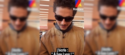 Timoth&eacute;e Chalamet signe un maillot de l'OL &laquo; &Agrave; bas Lyon &raquo;