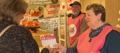 Collecte nationale des Restos du Coeur : rencontre avec les b&eacute;n&eacute;voles du Forez