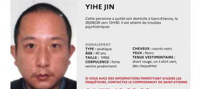 Disparu depuis plus de trois semaines, un homme activement recherch&eacute; &agrave; Saint-&Eacute;tienne