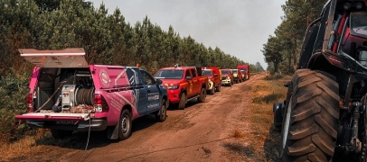 Incendie en Gironde : des entrepreneurs d&rsquo;une franchise de la Loire viennent en aide aux pompiers